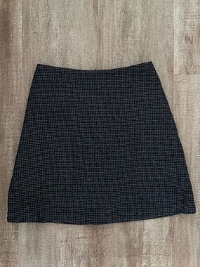 Wilfred Black Houndstooth A-Line Mini Skirt